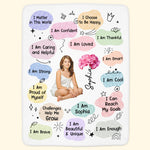 Birth Flower Affirmation - Personalized Photo Blanket