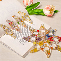Birth Flower Book Lover - Personalized Resin Book Page Holder