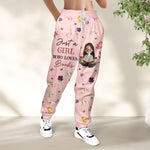 Birth Flower Book Lover - Personalized Sweatpants
