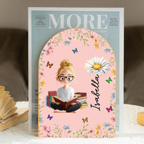 Birth Flower Book Lovers - Custom Wood Book Ends