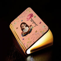 Birth Flower Book Lovers - Personalized Book Lamp