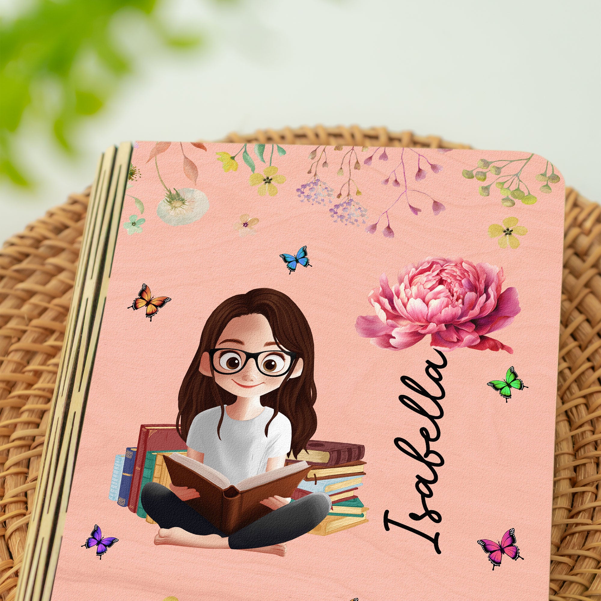 Birth Flower Book Lovers - Personalized Book Lamp