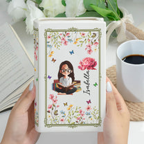 Birth Flower Book Lovers - Personalized Ceramic Book Vase