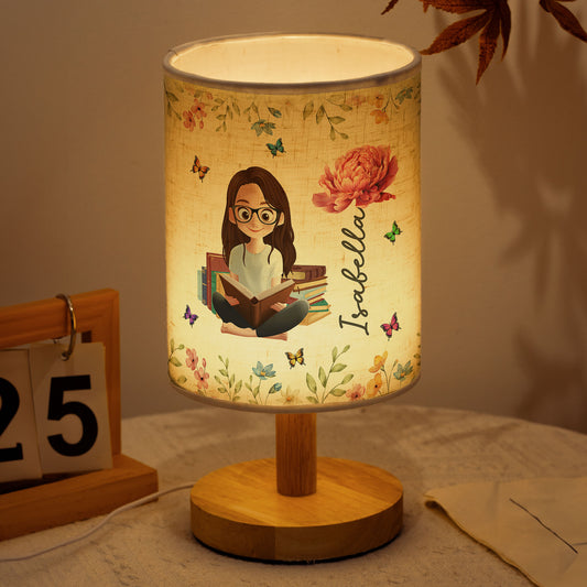 Birth Flower Book Lovers - Personalized Fabric Lamp