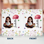 Birth Flower Book Lovers - Personalized Kindle Paperwhite Case With Stand
