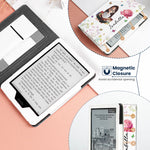 Birth Flower Book Lovers - Personalized Kindle Paperwhite Case With Stand