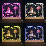 Birth Flower Book Lovers - Personalized LED Light