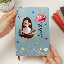 Birth Flower Book Lovers - Personalized Leather Journal