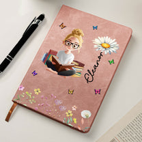 Birth Flower Book Lovers - Personalized Leather Journal