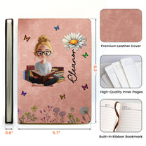 Birth Flower Book Lovers - Personalized Leather Journal