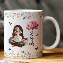 Birth Flower Book Lovers - Personalized Mug