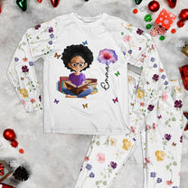 Birth Flower Book Lovers - Personalized Pajama Set