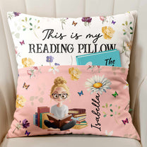 Birth Flower Book Lovers - Personalized Pocket Pillow (Insert Included)
