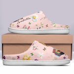 Birth Flower Book Lovers - Personalized Slippers