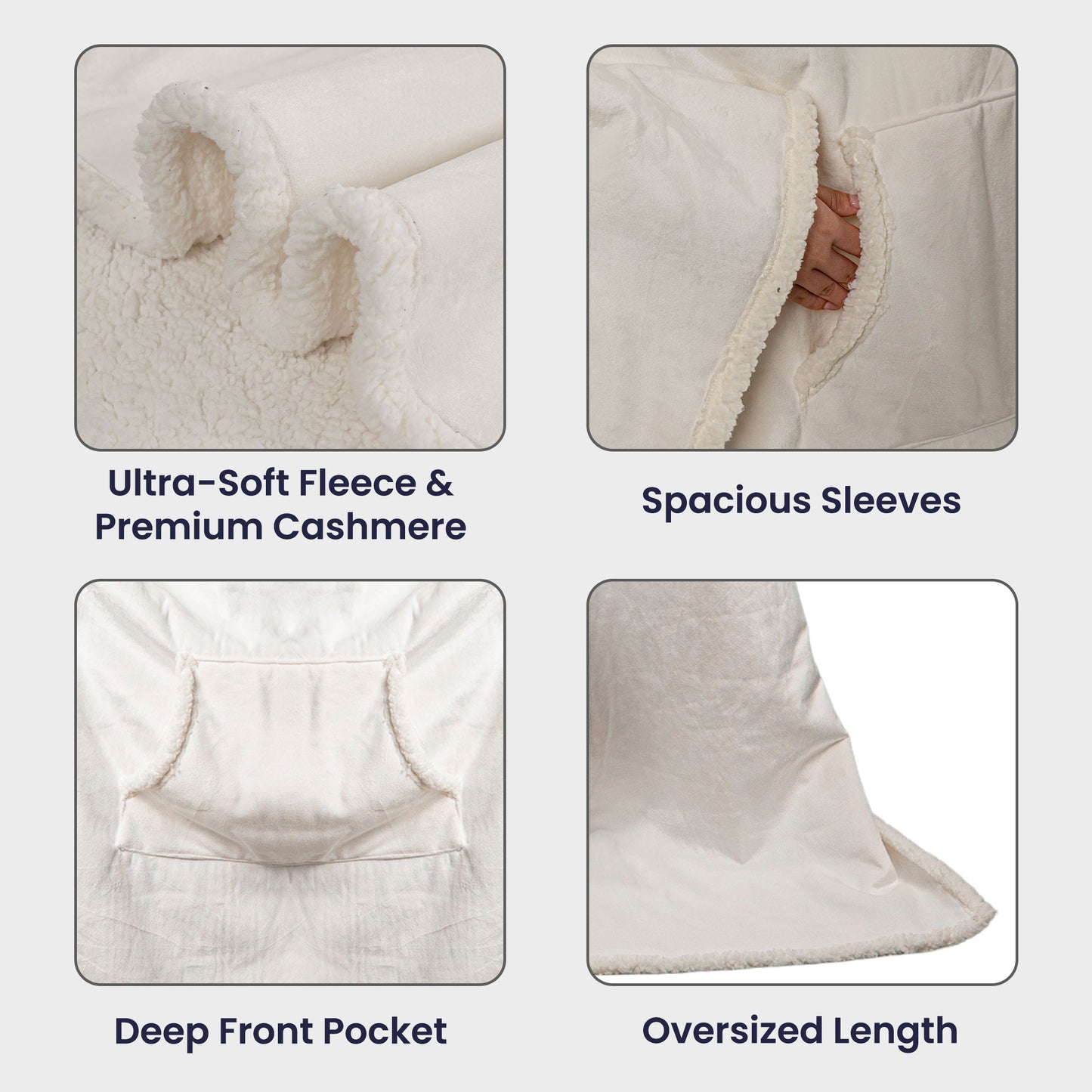 Birth Flower Book Lovers - Personalized Wearable Blanket With Sleeves