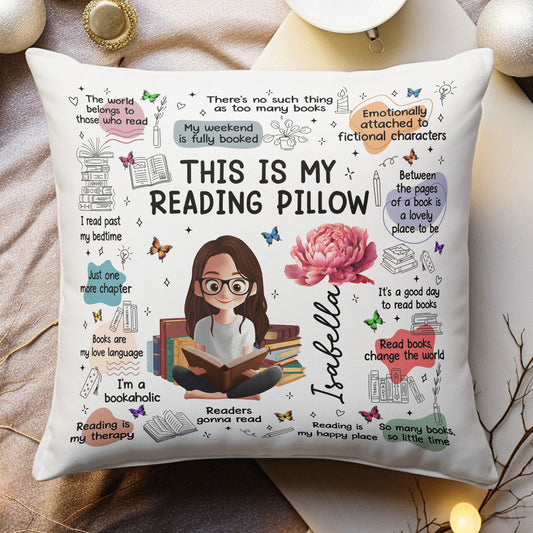 Birth Flower Book Lovers, Books Quotes - Personalized Pillow (Insert Included)