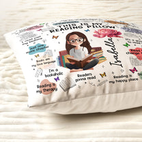 Birth Flower Book Lovers, Books Quotes - Personalized Pillow (Insert Included)