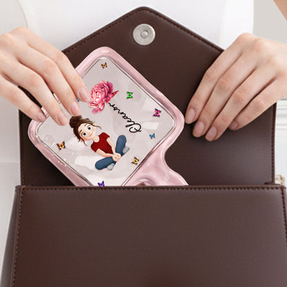 Birth Flower Girl - Personalized Handheld Mirror