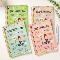 Birth Flower God Says I Am - Personalized Prayer Journal
