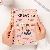 Birth Flower God Says I Am - Personalized Prayer Journal