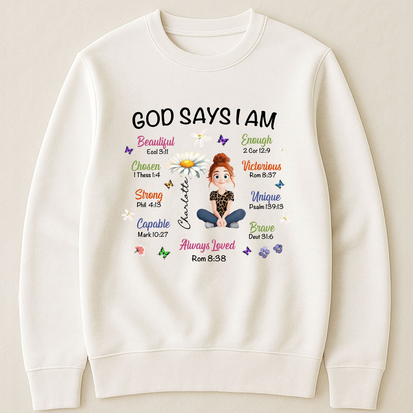 Birth Flower God Says I Am - Personalized Shirt