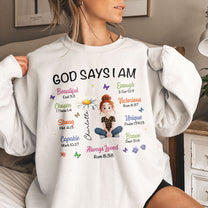 Birth Flower God Says I Am - Personalized Shirt