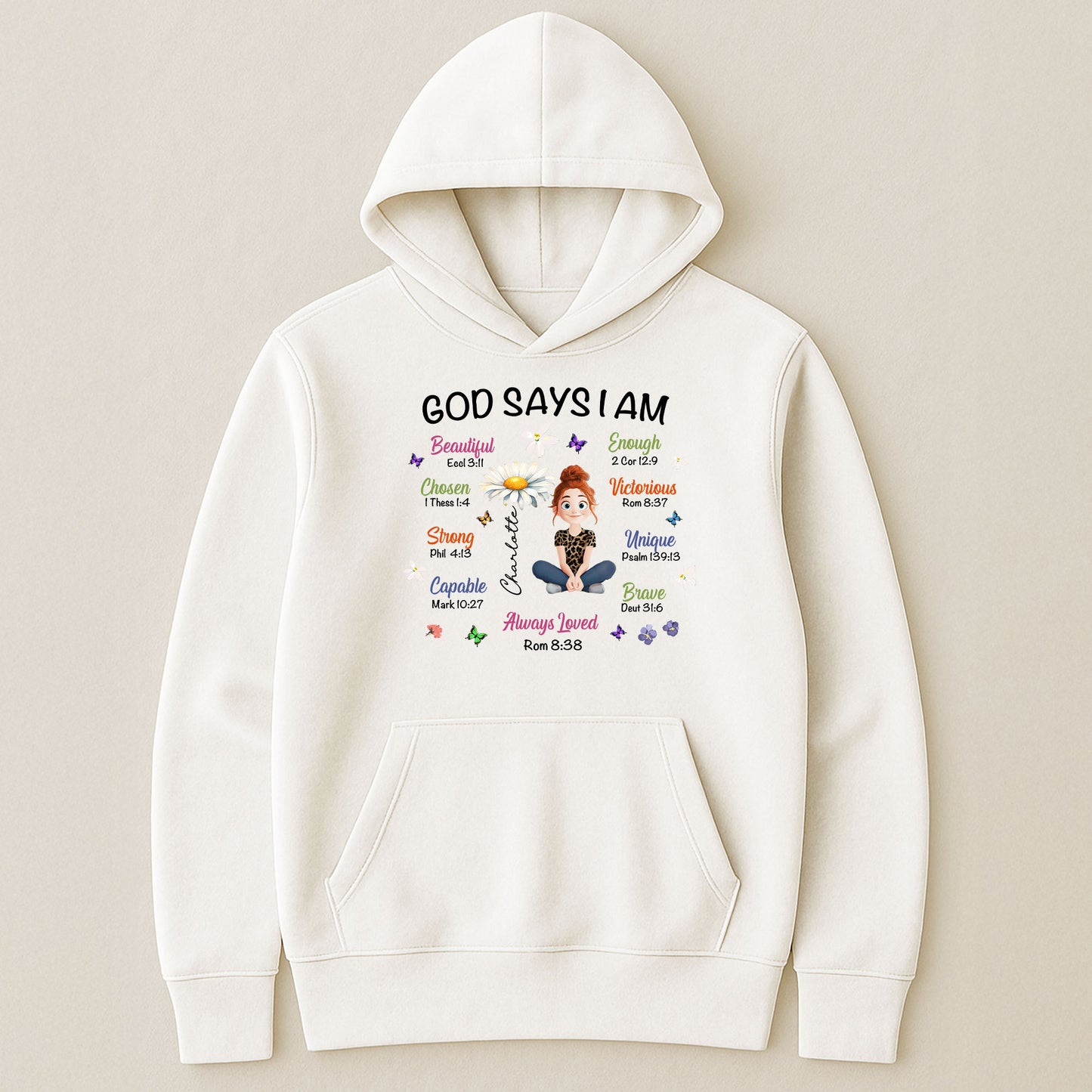 Birth Flower God Says I Am - Personalized Shirt