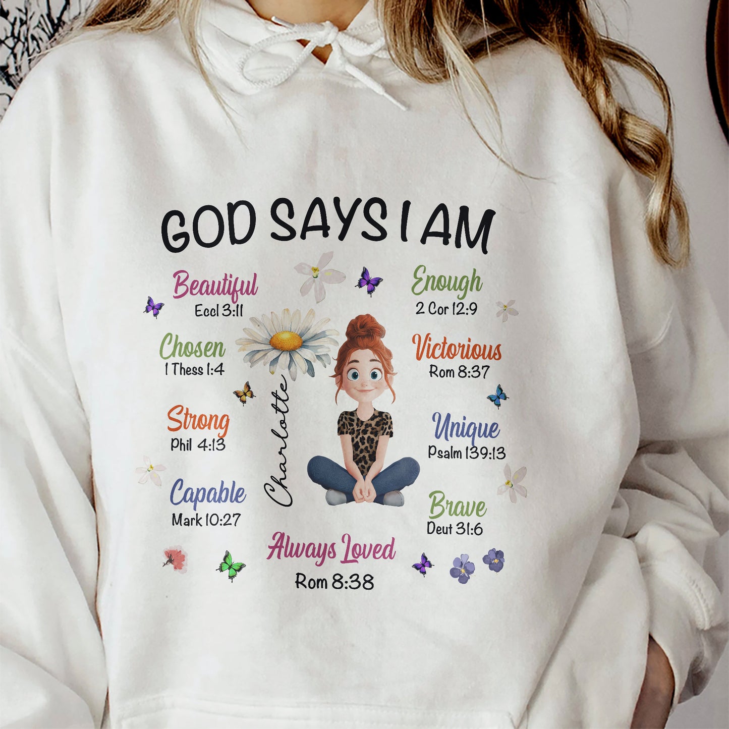 Birth Flower God Says I Am - Personalized Shirt