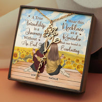 Birth Month Flower For Friends- Custom Name Necklace