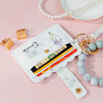 Birth Month Flower Gift For Her - Personalized Keychain Wristlet Leather Wallet