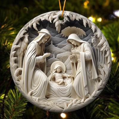 Birth Of Jesus - Ceramic Ornament
