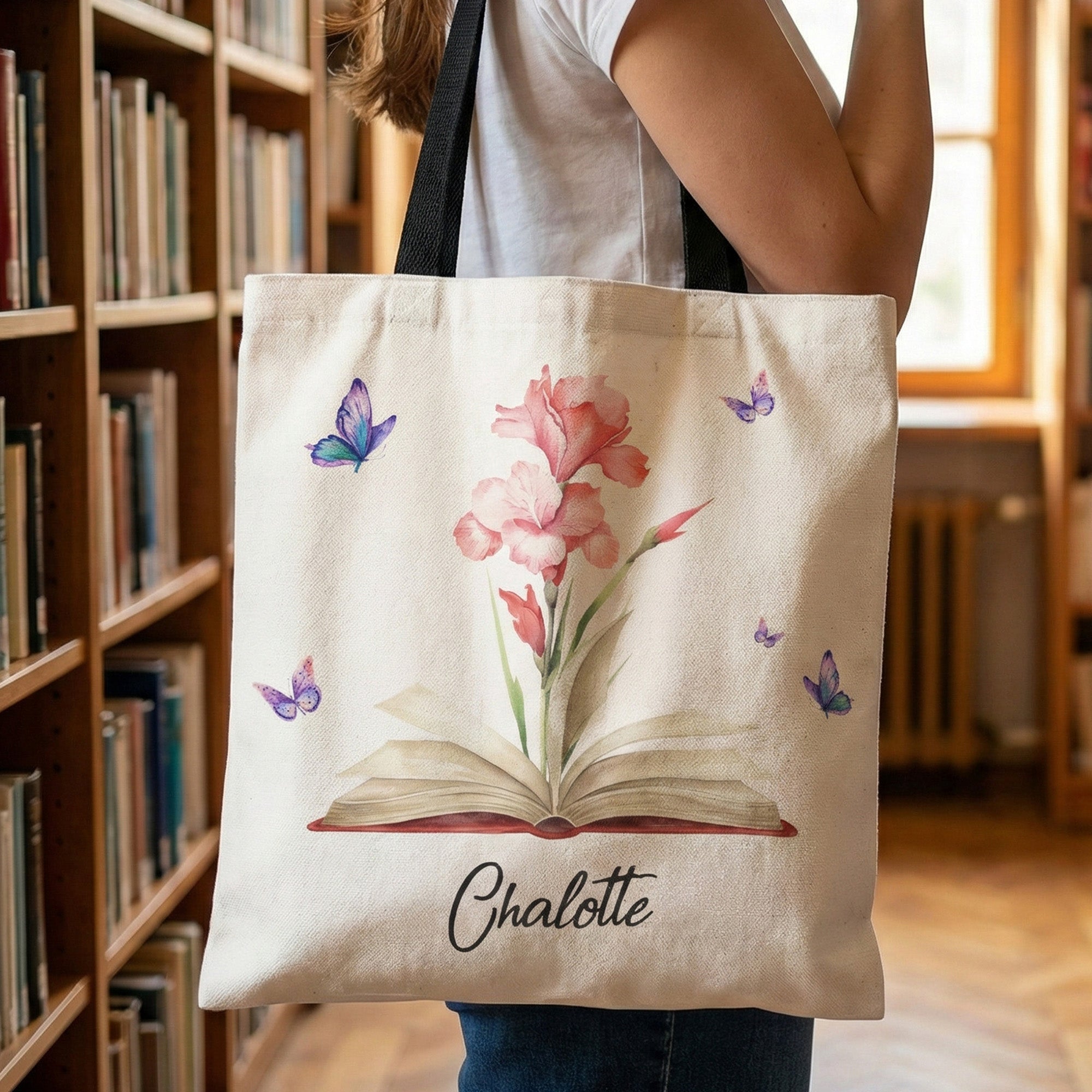 Birth_Flower_Book_Lover_Gift_Book_Club_Personalized_Tote_Bag_1