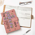 Birth-Flower-Cross-You-Are-Bible-Verse-Affirmations-Personalized-Leather-Prayer-Journal-1