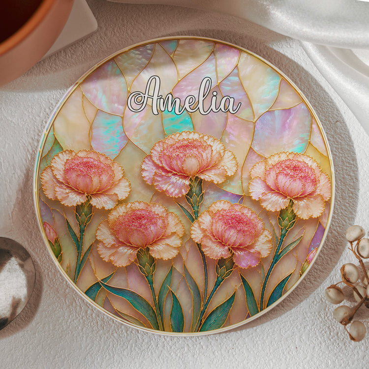 Birth-Flower-Mother-Of-Pearl-Exchange-Gifts-Gag-Gift-For-Women-Personalized-Coaster-2