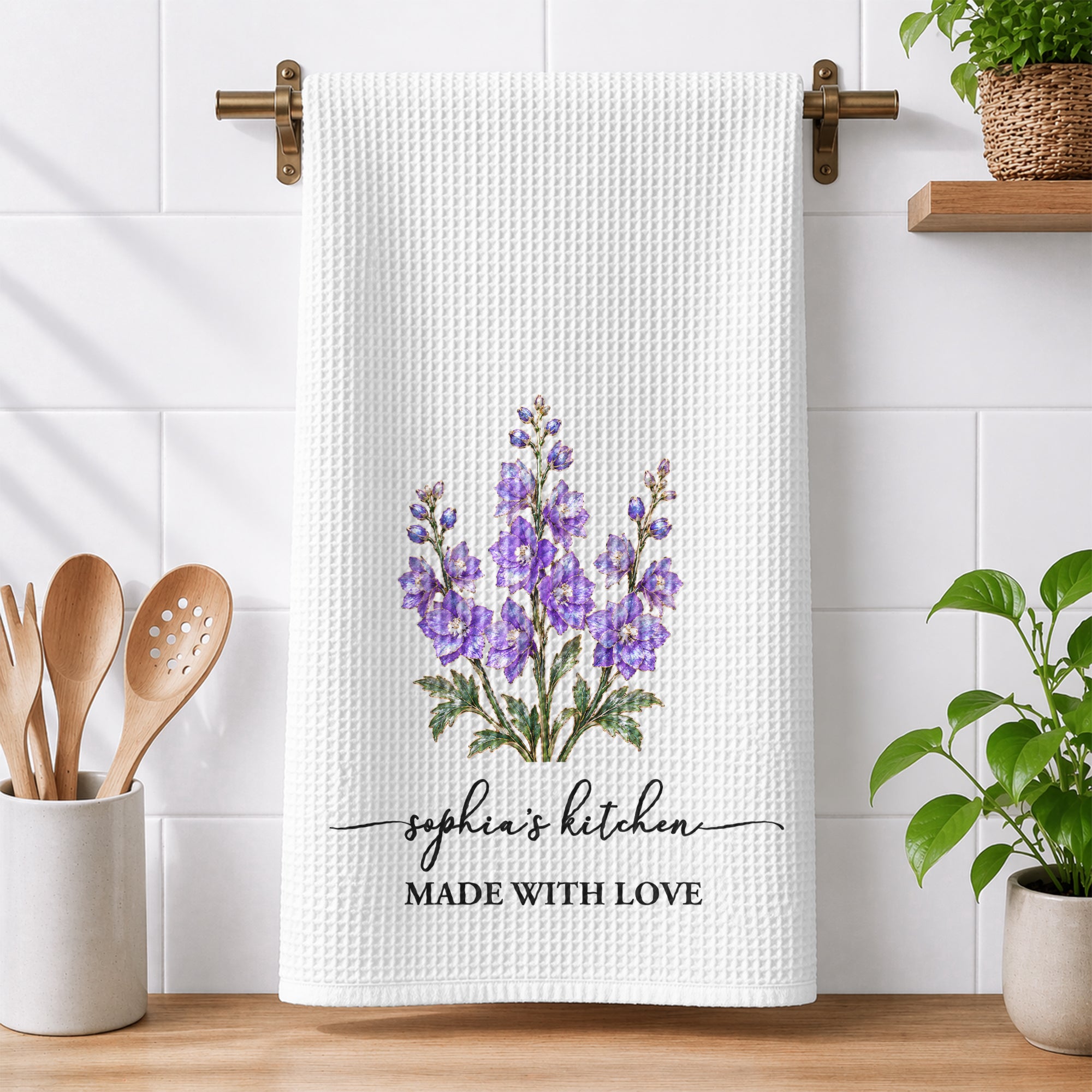 Birth-Flower-Mother-Of-Pearl-Style-Gift-For-Her-Personalized-Kitchen-Towel-1