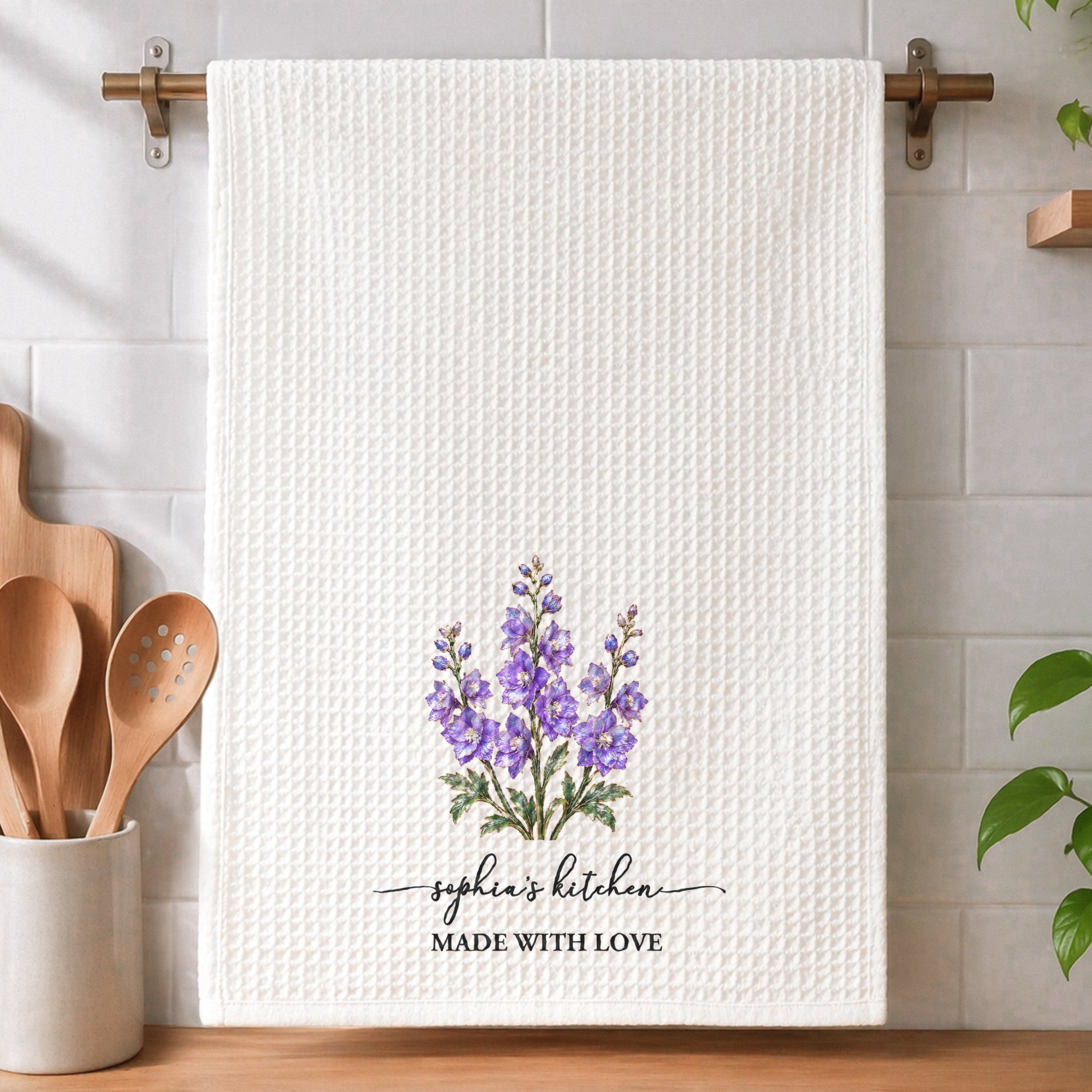 Birth-Flower-Mother-Of-Pearl-Style-Gift-For-Her-Personalized-Kitchen-Towel-3