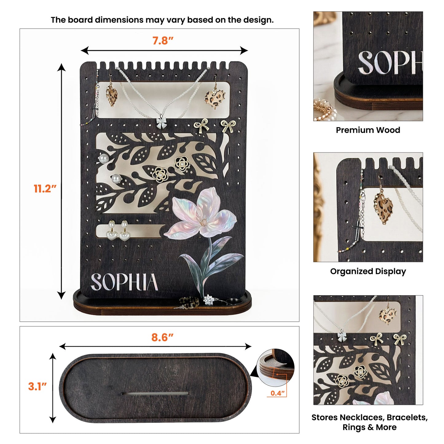 Birth-Month-Flower-Self-Gift,-Gift-For-Daughter,-Friend-Personalized-Wooden-Plaque-4