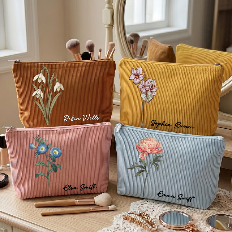 Birth-Month-Flower-With-Name-Personalized-Makeup-Bag-1