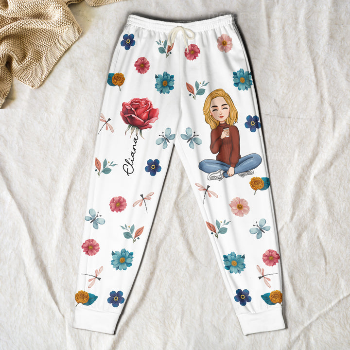 Custom Unisex Sweatpants - Personalized Birthday Gifts For Besties, Sisters, BFF, Family, Yourself - Just A Girl Who Loves Wine main image 0