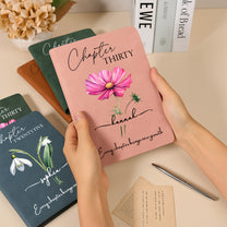 Birthday Gift For Her, Every Chapter Brings New Growth - Personalized Leather Journal