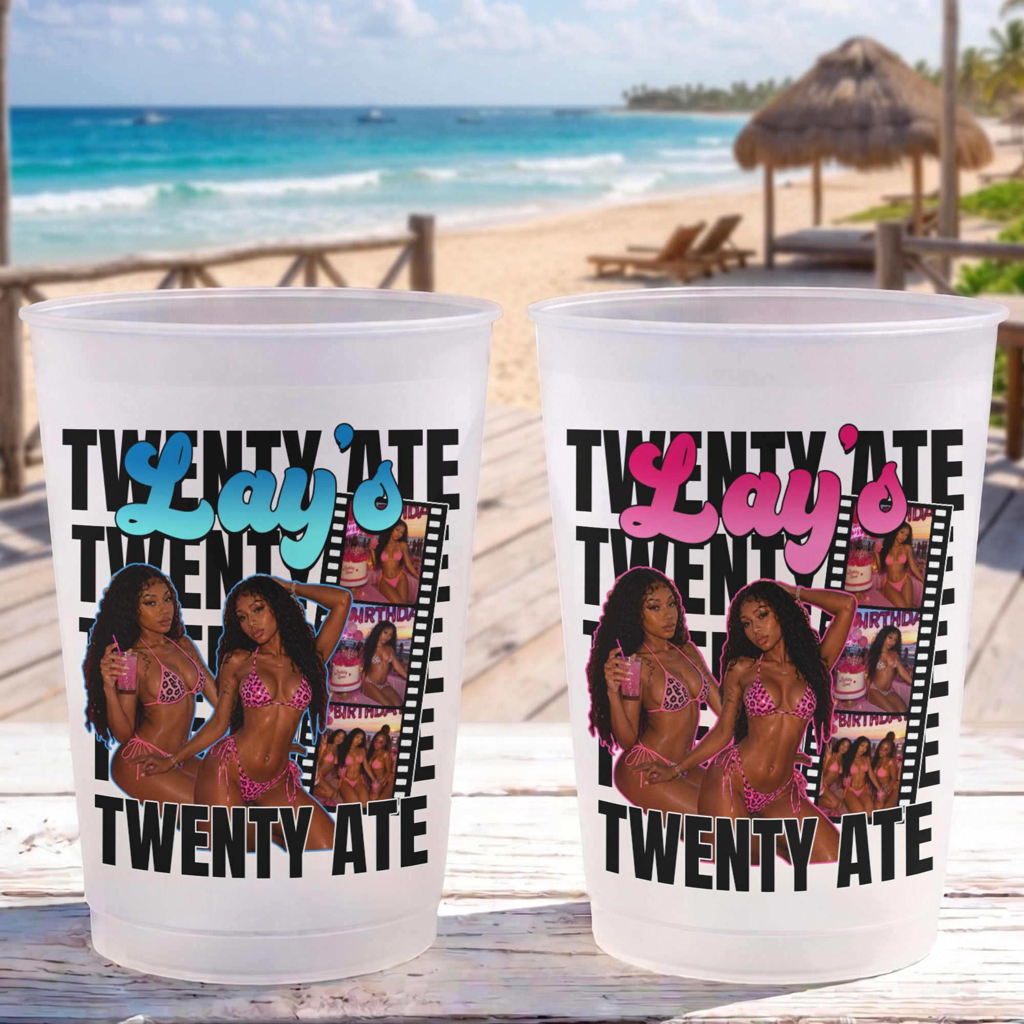 Birthday Party Cups Custom Girls Photo For Birthday Party Favors - Personalized Cups