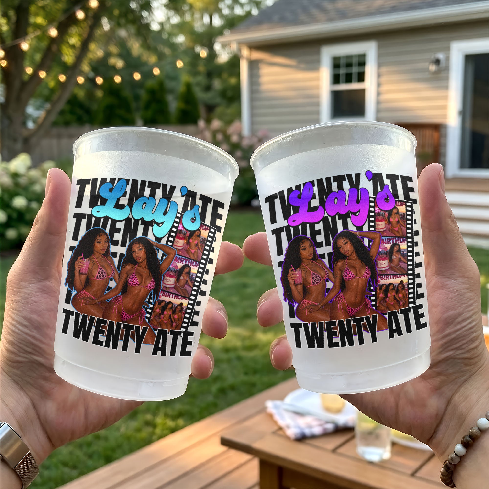 Birthday Party Cups Custom Girls Photo For Birthday Party Favors - Personalized Cups