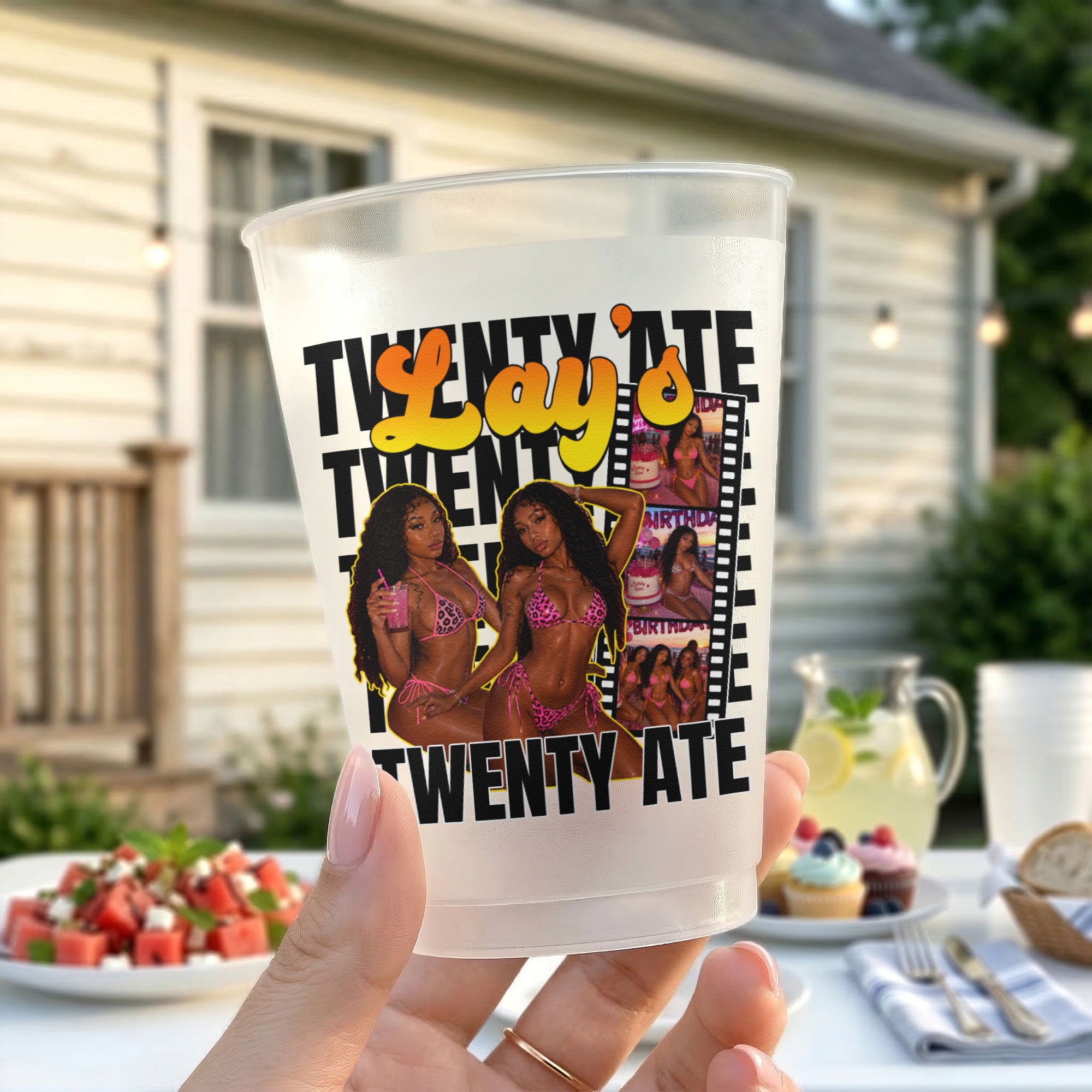 Birthday Party Cups Custom Girls Photo For Birthday Party Favors - Personalized Cups
