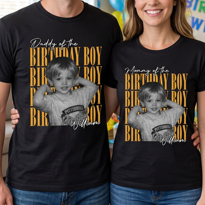 Birthday Boy Girl Family Custom Photo - Personalized Shirt