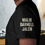 Black Father Custom Kids' Names - Personalized Shirt