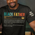 Black Father Custom Kids' Names - Personalized Shirt
