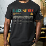 Black Father Custom Kids' Names - Personalized Shirt