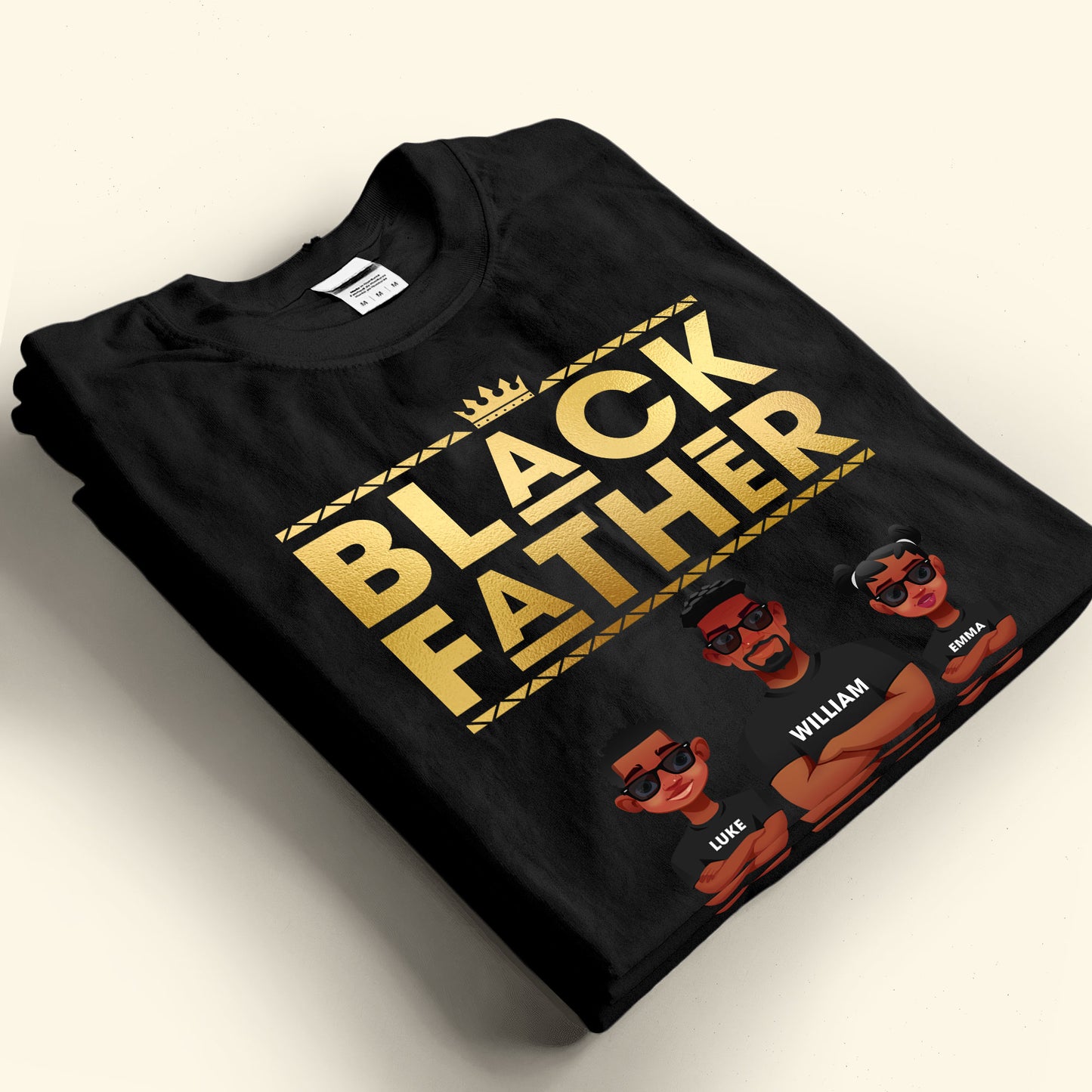 Black Father King Dope Dad - Personalized Shirt