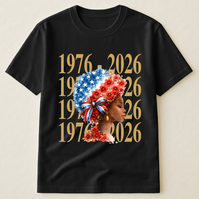 Black Woman Patriotic Afro - Shirt
