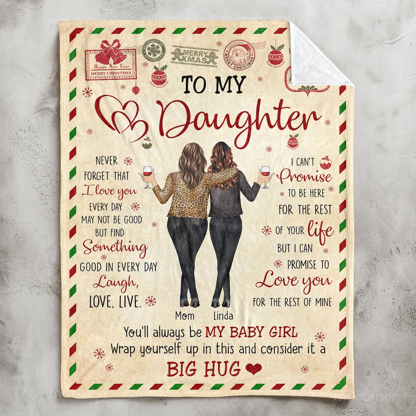 Blanket For Daughter You'll Always Be My Baby Girl - Personalized Blanket